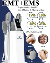 HIEMS EMS MUSCURTO MUSCO SCULPT MACHINE 4 HANDSES COM RF EMSLIM NEO HI-EMT TESLA Moldando o corpo da escultura Build Muscles estimulador Perda de peso Equipamento de salão de beleza