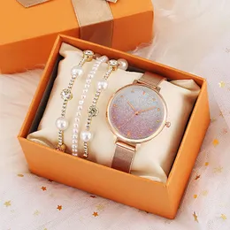 Нарученные часы Женские модные роскошные розовые золото из нержавеющей стали сетчатой ​​ремешок качество классических женских браслетов Cadeau femmewristwatcheswri