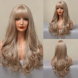 Parrucche lunghe per capelli umani Parrucca anteriore in pizzo trasparente colorato marrone chiaro Onda del corpo dritta per le donne