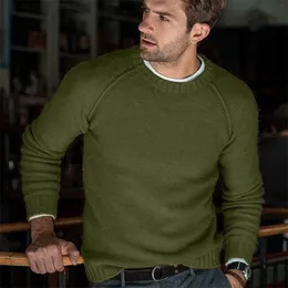 Autumn Winter suéter sólido homem casual slim fit masculino malha suéteres conforto oneck knitwear pullover homem s3xl puxar homme 220813