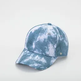 LL Outdoor Tie-dye czapki bejsbolówki daszki do jogi piłka w stylu retro czapki płótno wypoczynek moda kapelusz przeciwsłoneczny na czapka sportowa czapka z daszkiem