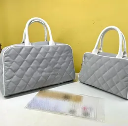 Novo estilo moda totes mulheres simples rhombus lattice lettice imprimindo zíper de alta capacidade Bolsa de viagem portátil de alta qualidade Bolsas clássicas de luxuris