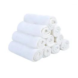 Bambu fiber vit färg tvätt handduk baby matning ansiktshanddukar spädbarn torka tvättduk född näsduk bad