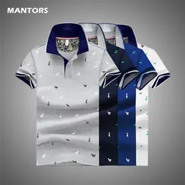 Deer Print Polo Shirt Men Summer Short Sleeve Slim Fit Polos s Fashion Streetwear Tops T Shirts Casual Golf Shirts 220719