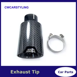 1pcs Car Exhaust Tips Pipe Glossy Carbon Fiber Muffler Tip for BMW M Performance M2 M3 M4 M135i M235i M140i M240i M335i Modified Accessories