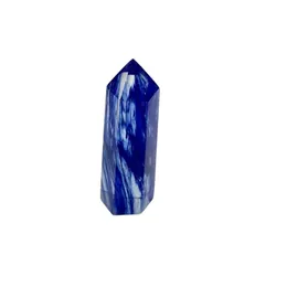 Dekorativa föremål Figurer Blue Crystal Single Heat Six Prism Decoration Melting Stone Hex Column Home Decoration Decorative