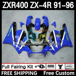 OEM Body For KAWASAKI NINJA ZXR 400 CC ZX-4R ZX4R 91-96 Bodywork 12DH.134 ZX 4R 4 R 400CC ZXR400 91 92 93 94 95 96 ZXR-400 1991 1992 1993 1994 1995 1996 Fairings gloss blue