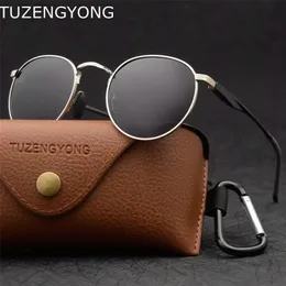 TUZENGYONG Gothic Steampunk Polarized Sunglasses Brand Designer Vintage Round Sun Glasses UV400 Eyewear For Men Women 220701