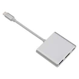 USB 3.1 Typ C till HDMI-kompatibel HDTV USB 3.0 TV Type-C-kabeladapterkontakt 4K USB-gränssnittskonverterare