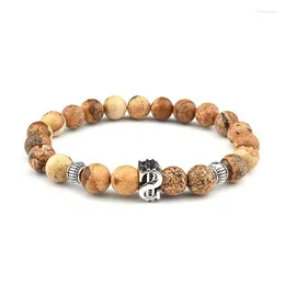 Beaded Strands Fashion Armband Natural Fossial Red/Brown Tiger Eye Braclet Stone Men Kvinnliga smycken Tillbehör Braslets för pengar F INTE22