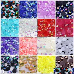 Resin Loose Beads Jewelry Jelly White Ab Flat Back Rhinestone All Size M4Mm5Mm6Mm In Wholesale Prcie With Best Quality Drop Delivery 2021