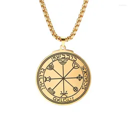 Pendant Necklaces Vintage Nordic Gold Color Good Lucky Rune For Men Women Stainless Steel Amulet Jewelry