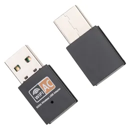 600 Мбит / с 2,4 ГГц 5 ГГц двойной полосы USB Wi -Fi Адаптер беспроводной сетевой карты Wi -Fi Dongle для компьютерного ноутбука компьютера