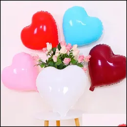 Party Decoration Event Supplies Festive Home Garden 18 Inch Heart-Shaped Aluminum Foil Balloons Valentines Dhwse