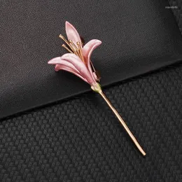 Булавки брошь Rinhoo Simple Elegant Emale Bouquet Белый розовый цветочные листья растительные броши женские аксессуары для одежды Seau22