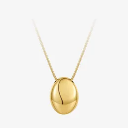 Pendant Necklaces Hollow Pebbles Stainless Steel Long Necklace for Women Fashion Jewelry Gold Color Colar Halloween 220427
