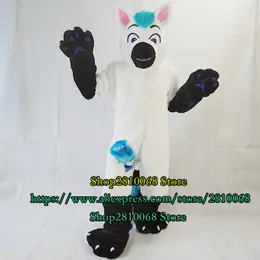 Mascote boneca traje eva capacete longa husky husky cão raposa lobo mascote traje conjunto adulto festa de vestido festa desenhos animados anúncio festa de aniversário