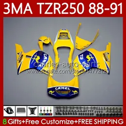 Yamaha Tzr-250 TZR 250 TZR250 R RS RR 88-91 Bodywork 115no.7 YPVS 3MA TZR250R 88 89 90 91 블루 카멜 TZR250-R TZR250RR 1988 1989 1990 1991 Moto Fairings