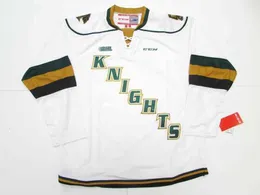 Sällsynt sömnad anpassade London Knights OHL White CCM Hockey Jersey Lägg till valfritt namn Men Youth Women XS-5XL