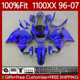 Honda Blackbird CBR1100 CBR 1100 XX CC 1100xx Blueflames 96-07 114no.26 CBR1100XX 1996 1997 1998 1999 2000 2001 1100CC 02 03 04 05 06 07 페어링