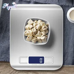 Küchenskala 5 10 kg Edelstahl wiegt mit LCD Display Display Food Diät Messwerkzeug Elektronisch S 220809