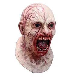 Party Masks Horror Mask Flesh-Colored Zombie Halloween Horror Cosplay Mask Halloween Party Mask Props 220826