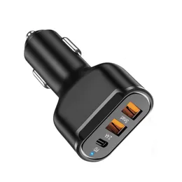 30W PD USB C Car Charger Quick Charge QC4.0 3.0 Phone Adapter Type-C Fast Charging For iPhone 13 Xiaomi Huawei Samsung