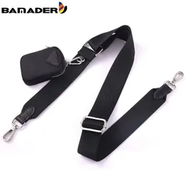 Bamader Luxury Women Bag Strap Fashion Brand Canvas Webbing Justerbar axelväska Rem plus myntväska Bytespåse Rem 210302