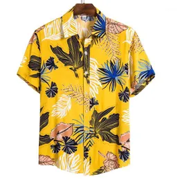 AdiSpisident Sommer Herren Hawaiian Hemden Lustige bedruckte Umdrehung Kragen Kurzarm Casual Button Streetwear 2022