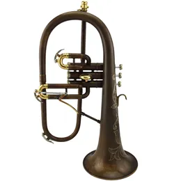 الذهب ورنيش flugelhorn الفوسفور النحاس نغمة الجسم bb