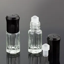 3 ml Glas-Reiseflaschen für ätherische Öle, 10 ml, 12 ml, leere Rolle auf nachfüllbaren Parfümflaschen, Rollkugelbehälter aus Stahl