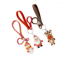 Bracelets Charm 3pcs Santa Claus Deer Snowman Mande de nieve PVC Cartoon Silicone Rope Anillos Raym22