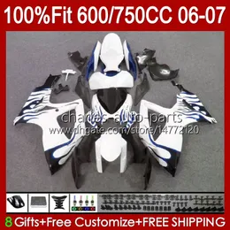 Suzuki GSXR750 K6 BlueFlames GSXR600 GSXR-750 GSXR-600 2006 2007 Bodywork 130no.151 GSXR 750 600 CC 750cc 600cc 06-07 GSX-R750 06 07 OEM 페어링