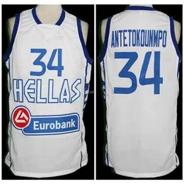 Nikivip Giannis Antetokounmpo #34 Team Greece Hellas Retro Basketball Jersey Mens Stitched Custom Any Number Name Jerseys