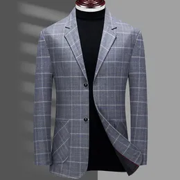 Men's Suits & Blazers Brand Classic Plaid Blazer Men Business Casual Homens Costume Homme Mariage Formal Suit Jackets Plus Size 3XlMen's