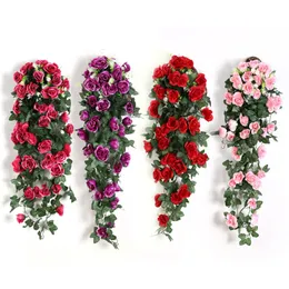 装飾的な花の花輪人工花レタン偽の植物のつる植物装飾220823