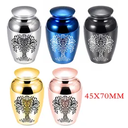 Life Tree Pattern Pendant Urn Funeral Memorial for Human Pet Ashes Cremation Urns Stainless Steel Keepsake Women Men Jewelry Gift