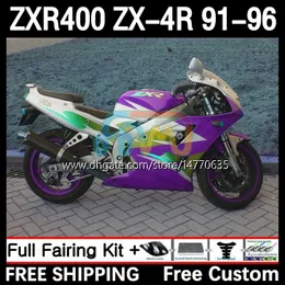 カワサキニンジャZX4R 400cc ZXR-400 1991のフェアリングキット1992 1992 1993 94 95 96ボディ12DH.78 ZXR 400 CC ZX-4R ZX 4RカウリングZXR400