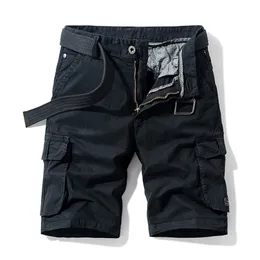 Summer Men Shorts Fashion Casual Military Mundurs Pants Cotton Jogging Sports kombinezon Wyślij pasek 220301