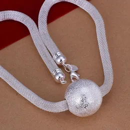 Łańcuchy srebrny kolor znakomity szlachetny luksusowy wspaniały urok moda dama urocza biżuteria z piasku piłka n182chains