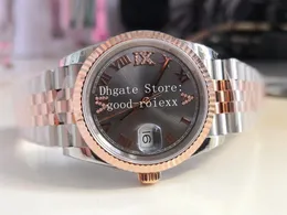 Relógios de tamanho médio de 36 mm Relógios femininos Cinza Diamante BP Mecânico 2813 Masculino Jubileu Pulseira Masculino 126231 Cristal Data Ouro Rosa Everose Relógios de Pulso BPF Unissex