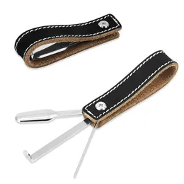 Smoking Accessories Belt Folding Hookah 3in1 Cleaning Kit Multi-Function Smoke Cream Spoon Hookahs Knife Scraper Through Needle Set Water Bongs Tools ZL1078