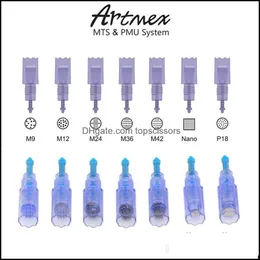 Artmex V9 V8 V6 V3 Yarı Kalıcı Makyaj için MTS İğne Kartuşu Hine Derma Pen Microneedle M9 M12 M24 M36 M42 Nano İğneler Damla Teslimat 2