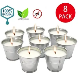 8Pcs/Set Soy Wax Fragrance Candles Set Smokeless Mosquito Repellent Candle for Home Wedding Birthday Decoration T200601