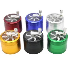 The latest 55x55mm Smoke grinder four -layer aluminum alloy hand shake tobacco many style choices support custom LOGO