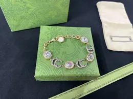 Projektantki bransoletki dla kobiet biżuteria vintage podwójna litera bransoletka moda luksusowa marka akcesoria Prezenty dla Lady 224086rl