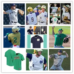 XflspCollege Custom ND Stitched Baseball 2 Spencer Myers Jersey Carl Yastrzemski Alfred Bergman Red Morgan Andy Pilney Ed Reulbach 4 Carter Putz