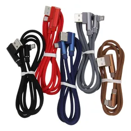 كابلات Micro USB 1M 2M 3M شحن سريع 90 درجة L سلك الشكل لـ Huawei P30 20 Pro Type C Prope Cable Cable Ware