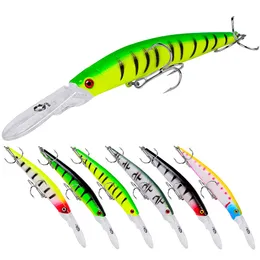 High Quality K1633 15.5cm 14.5g Fishing Lure Kit Minnow Lures Crank Bait Fishing Tackle Topwater Baits for Bass Trout Saltwater/Freshwater 200PCS/Lot