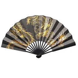 Folding Fan Cosplay Hand Chinese Ancient Style Summer Ventilador Portable Bamboo Gift Men Ventilateur Performance Props 220505